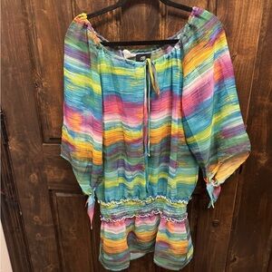 ABS Multicolor Striped Coverup